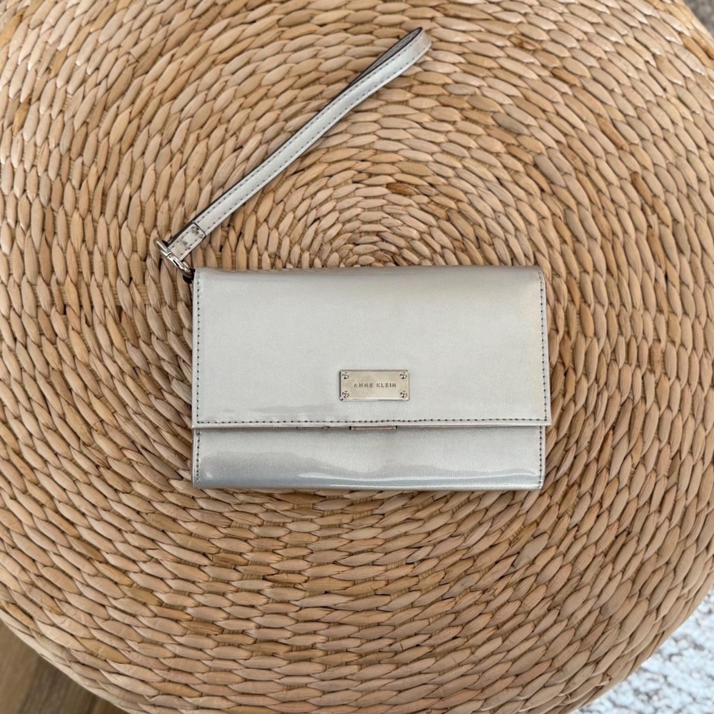 Anne Klein Silver Wristlet Wallet